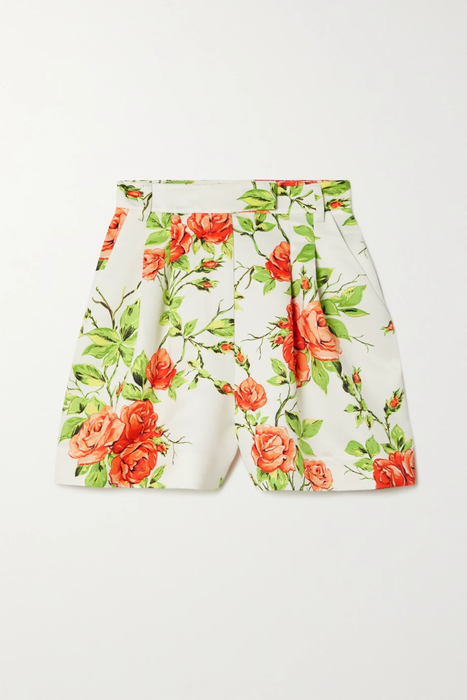 유럽직배송 에밀리아 윅스테드 EMILIA WICKSTEAD Elliot floral-print satin-faille shorts 34344356236750500