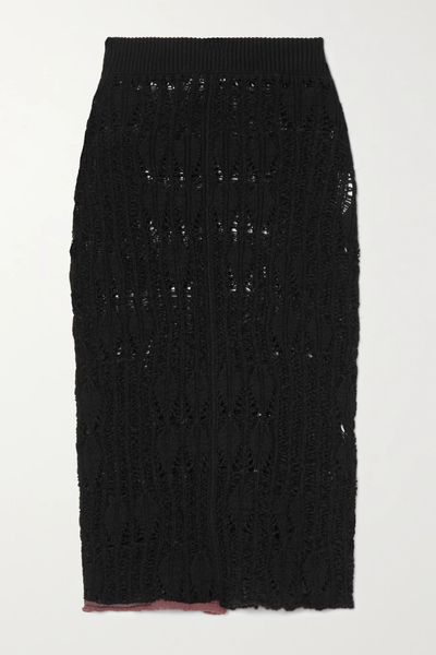 유럽직배송 아크네스튜디오 스커트 ACNE STUDIOS Crochet-knit cotton-blend midi skirt 24772899113056065