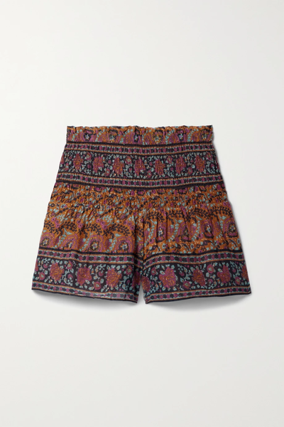 유럽직배송 SEA Rosita shirred floral-print cotton-voile shorts 32027475399500788