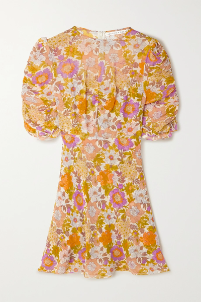 유럽직배송 베로니카비어드 미니원피스 VERONICA BEARD Solona floral-print silk mini dress 33258524072822175