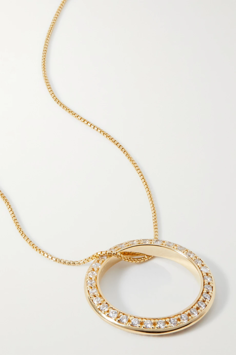 유럽직배송 보테가베네타 목걸이 BOTTEGA VENETA Gold-plated cubic zirconia necklace 25185454457351843