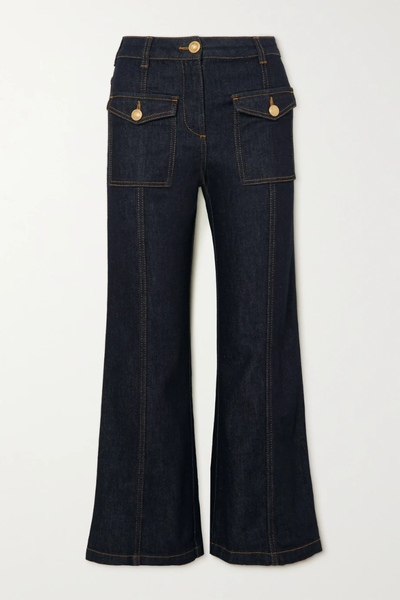 유럽직배송 팜엔젤스 PALM ANGELS Cropped high-rise flared jeans 36856120585356546