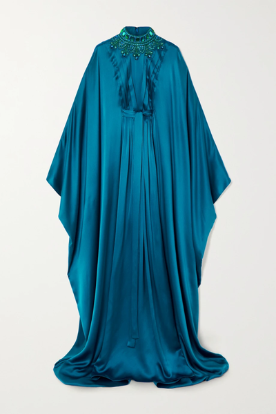 유럽직배송 앤드류지엔 ANDREW GN Embellished silk-satin gown 33258524071994788