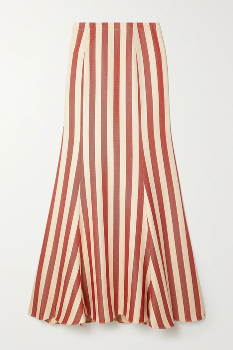유럽직배송 로지애슐린 스커트 ROSIE ASSOULIN Paneled striped cotton-jacquard maxi skirt 33258524072553760