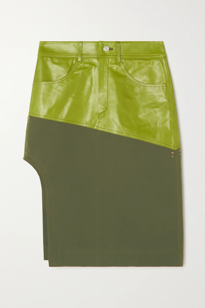 유럽직배송 앤더슨벨 스커트 ANDERSSON BELL Sevilla asymmetric leather and cotton-blend twill skirt 24772899113117195
