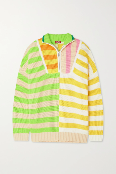 유럽직배송 스타우드 STAUD Hampton striped ribbed cotton-blend sweater 33258524072417457