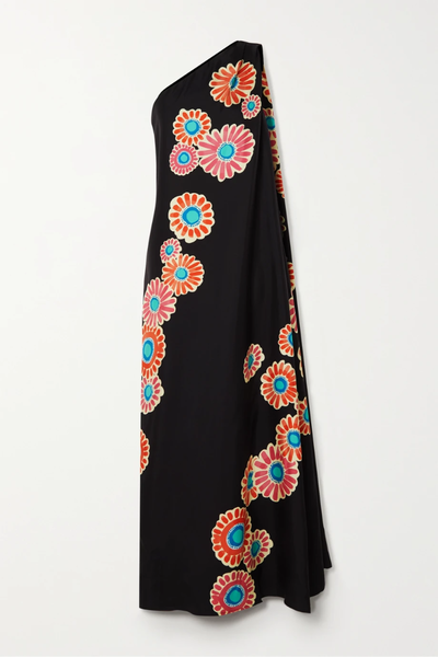 유럽직배송 라더블제이 원피스 LA DOUBLEJ Roy one-shoulder floral-print silk-twill maxi dress 34344356236743308