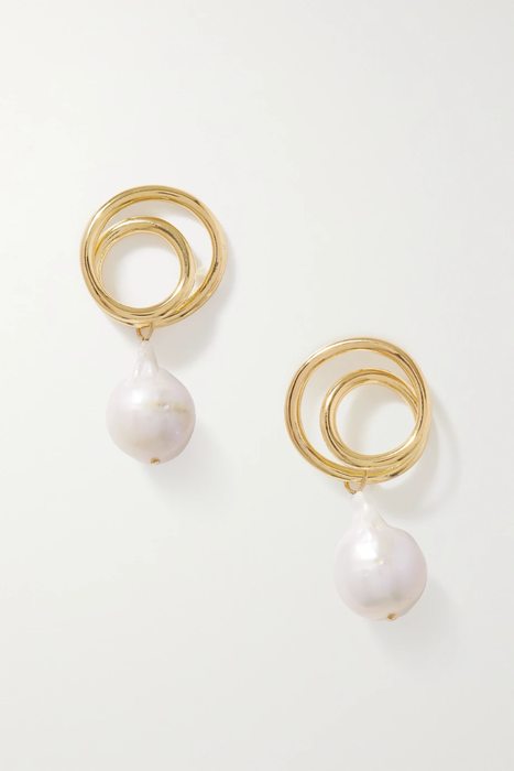유럽직배송 컴플리티드워크 귀걸이 COMPLETEDWORKS Recycled gold vermeil pearl earrings 32027475399572617