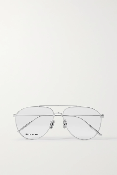 유럽직배송 지방시 GIVENCHY Aviator-style palladium optical glasses 42247633208245685