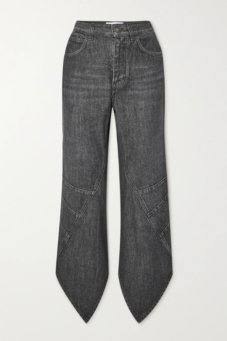 유럽직배송 로에베 LOEWE Asymmetric cropped high-rise bootcut jeans 33258524072910611