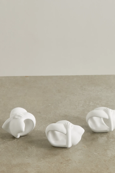 유럽직배송 아니사케르미쉬 반지 ANISSA KERMICHE Curled Body set of three earthenware napkin rings 24062987016663424