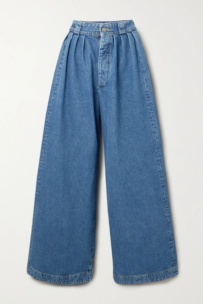 유럽직배송 메종마르지엘라 청바지 MAISON MARGIELA Pleated mid-rise wide-leg jeans 33258524072525777