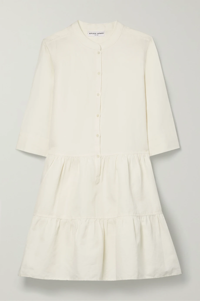 유럽직배송 어피스아파트 미니원피스 APIECE APART Maurino tiered linen and cotton-blend twill mini dress 33258524072841432