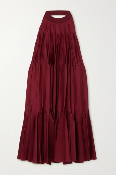 유럽직배송 알라이아 미니원피스 ALAIA Open-back silk-blend halterneck mini dress 31840166391949426