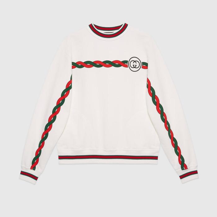 유럽직배송 구찌 GUCCI Gucci Cotton sweatshirt with Interlocking G  692351XJD7R9125