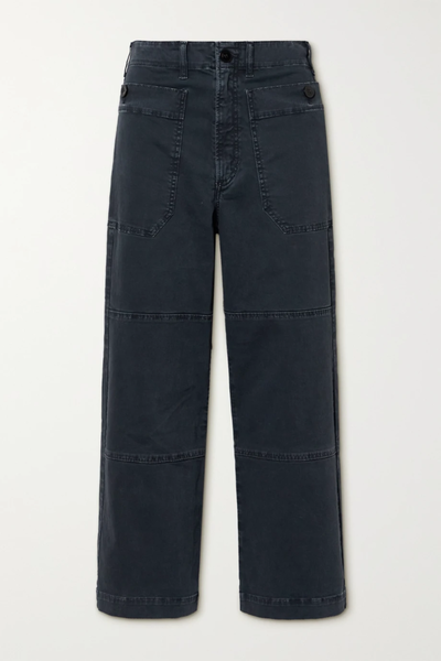 유럽직배송 프레임 팬츠 FRAME Paneled cotton-blend straight-leg pants 34344356236613836