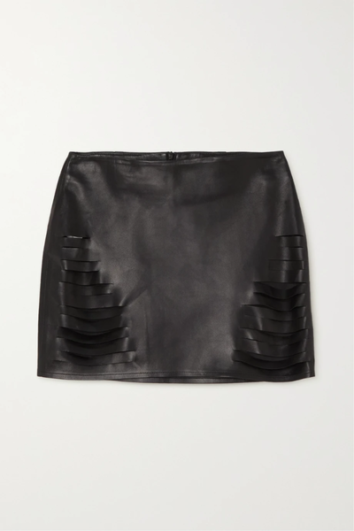 유럽직배송 ZEYNEP ARCAY ZEYNEP ARCAY Cutout leather mini skirt 33258524071869171