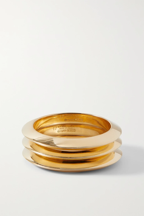 유럽직배송 보테가베네타 BOTTEGA VENETA Set of three gold-plated rings 25185454457351855