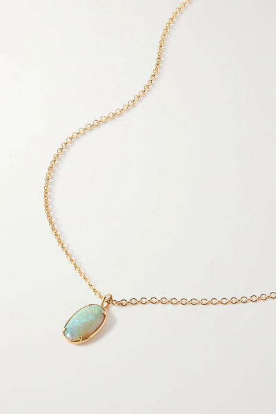 유럽직배송 WWAKE Borealis Pendant No. 7 14-karat recycled gold opal necklace 27086482324277779