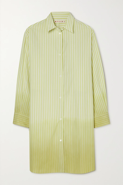 유럽직배송 마르니 셔츠 MARNI Oversized asymmetric striped dégradé cotton-poplin shirt 25185454456035652