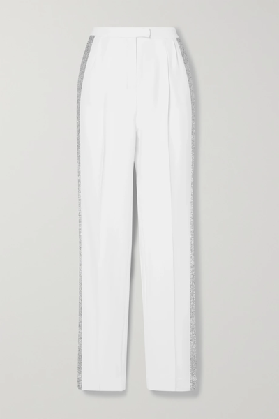 유럽직배송 마이클코어스콜렉션 팬츠 MICHAEL KORS COLLECTION Crystal-embellished pleated crepe straight-leg pants 34344356236785857