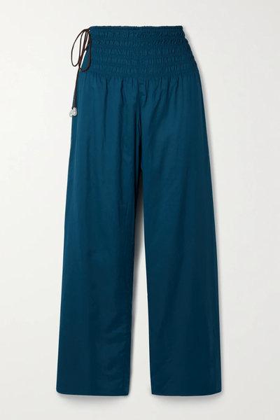 유럽직배송 SKIN Brogan shirred cotton-voile straight-leg pants 36856120584984675