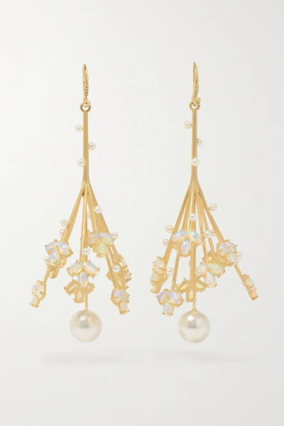 유럽직배송 아이린뉴워스 귀걸이 IRENE NEUWIRTH Golden Blossom 18-karat gold multi-stone earrings 32027475399801540
