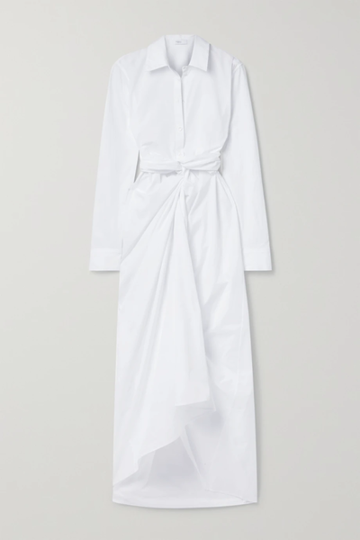 유럽직배송 로제타게티 셔츠원피스 ROSETTA GETTY Belted cotton-poplin wrap maxi shirt dress 33258524072831932