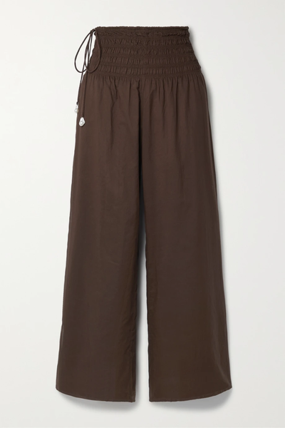 유럽직배송 SKIN Brogan shirred cotton-voile straight-leg pants 36856120584982299