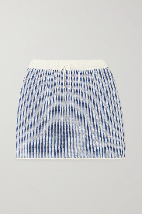 유럽직배송 라더블제이 미니스커트 LA DOUBLEJ Crochet-knit cotton-blend mini skirt 34344356236743199