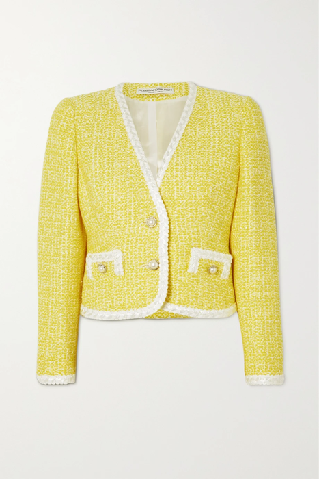 유럽직배송 알렉산드라리치 자켓 ALESSANDRA RICH Embroidered sequin-embellished wool-blend tweed jacket 33258524072675198