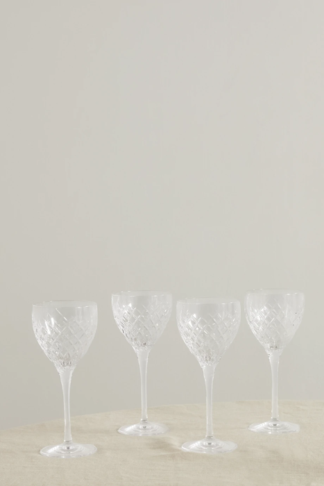 유럽직배송 SOHO HOME Barwell set of four cut crystal wine glasses 24062987016545228
