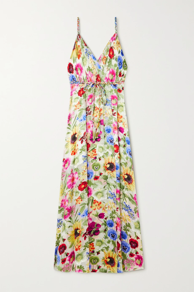 유럽직배송 앨리스앤올리비아 ALICE + OLIVIA Samantha wrap-effect floral-print georgette maxi dress 33258524072790874