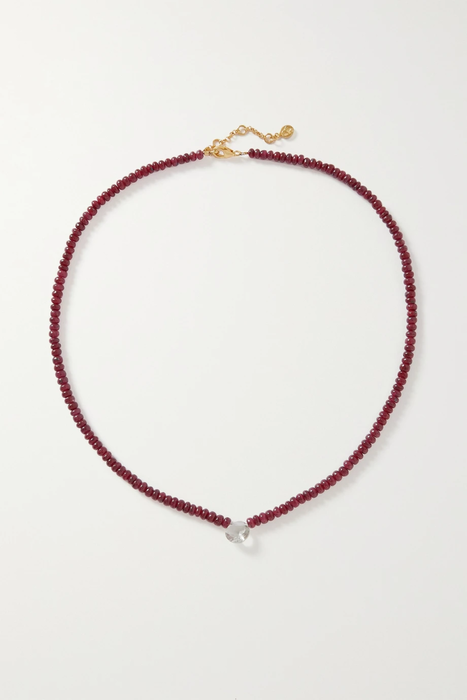 유럽직배송 BY PARIAH Recycled gold vermeil, ruby and amethyst necklace 38063312419985522