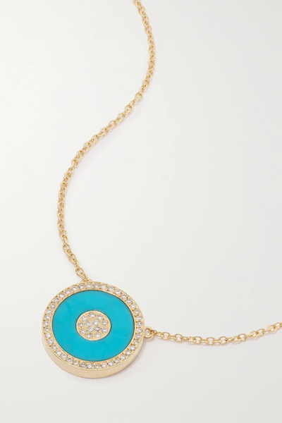 유럽직배송 제니퍼메이어 목걸이 JENNIFER MEYER Mini Evil Eye 18-karat gold, turquoise and diamond necklace 36856120585611380