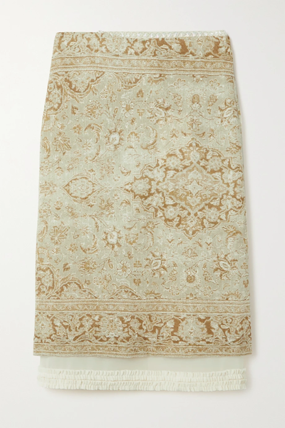 유럽직배송 아크네스튜디오 스커트 ACNE STUDIOS Layered printed cotton-voile skirt 24772899113141917