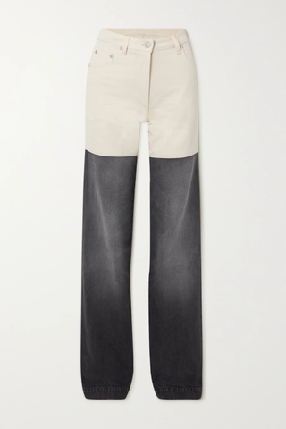 유럽직배송 피터 도 PETER DO Two-tone organic high-rise straight-leg jeans 32027475400289391