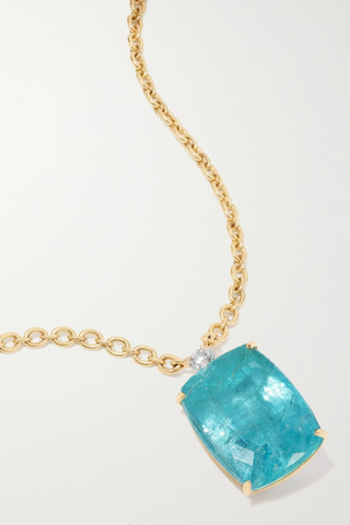 유럽직배송 아이린뉴워스 목걸이 IRENE NEUWIRTH Gemmy Gem 18-karat gold, aquamarine and diamond necklace 42247633208641171