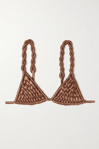 유럽직배송 이사볼더 비키니 ISA BOULDER Weavetwist woven stretch-satin  triangle bikini top 36856120584973104