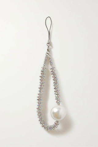유럽직배송 PEARL OCTOPUSS.Y Silver-plated, crystal and faux pearl phone charm 38063312420785803