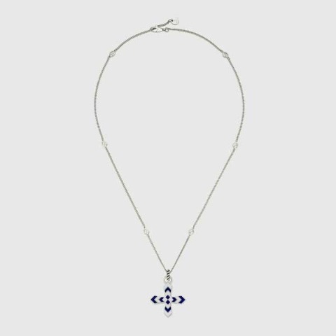 유럽직배송 구찌 목걸이 GUCCI Necklace with cross motif pendant 703652JAABH8436