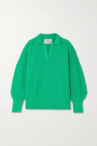 유럽직배송 MR MITTENS Pointelle-knit cotton polo sweater 38063312418685447