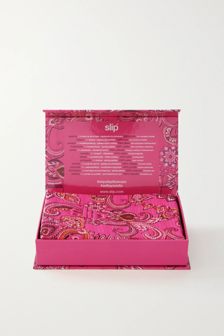 유럽직배송 SLIP + Alice + Olivia printed silk queen pillowcase 43769801097818338