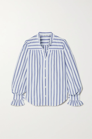 유럽직배송 알렉스밀 셔츠 ALEX MILL Lee ruffled striped cotton shirt 32027475399715671