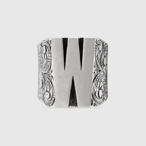 유럽직배송 구찌 반지 GUCCI W letter ring in silver 554266J84000811