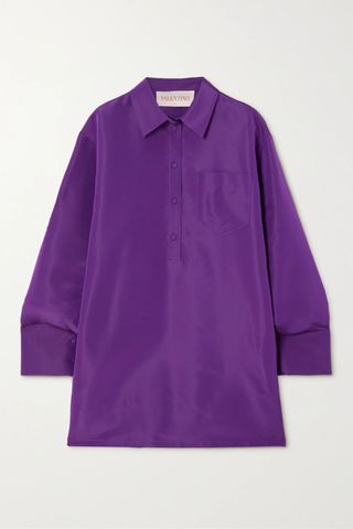 유럽직배송 발렌티노 셔츠 VALENTINO Oversized silk-faille shirt 33258524072485063