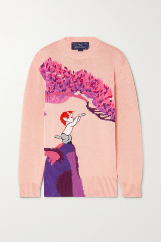 유럽직배송 스텔라맥카트니 스웨터 STELLA MCCARTNEY + Disney embroidered intarsia-knit cotton-blend sweater 34344356236619306