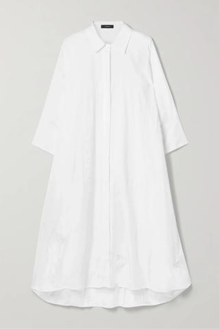 유럽직배송 조셉 원피스 JOSEPH Dania oversized lace-paneled cotton-poplin midi dress 33258524072850423