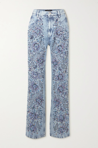 유럽직배송 이자벨마랑 청바지 ISABEL MARANT Nadegei embellished straight-leg jeans 33258524072507075