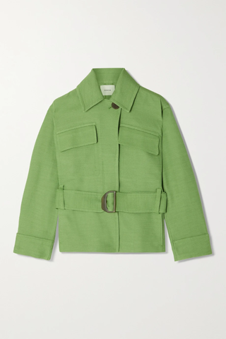 유럽직배송 빈스 자켓 VINCE Saharienne belted cotton and linen-blend jacket 33258524072865312